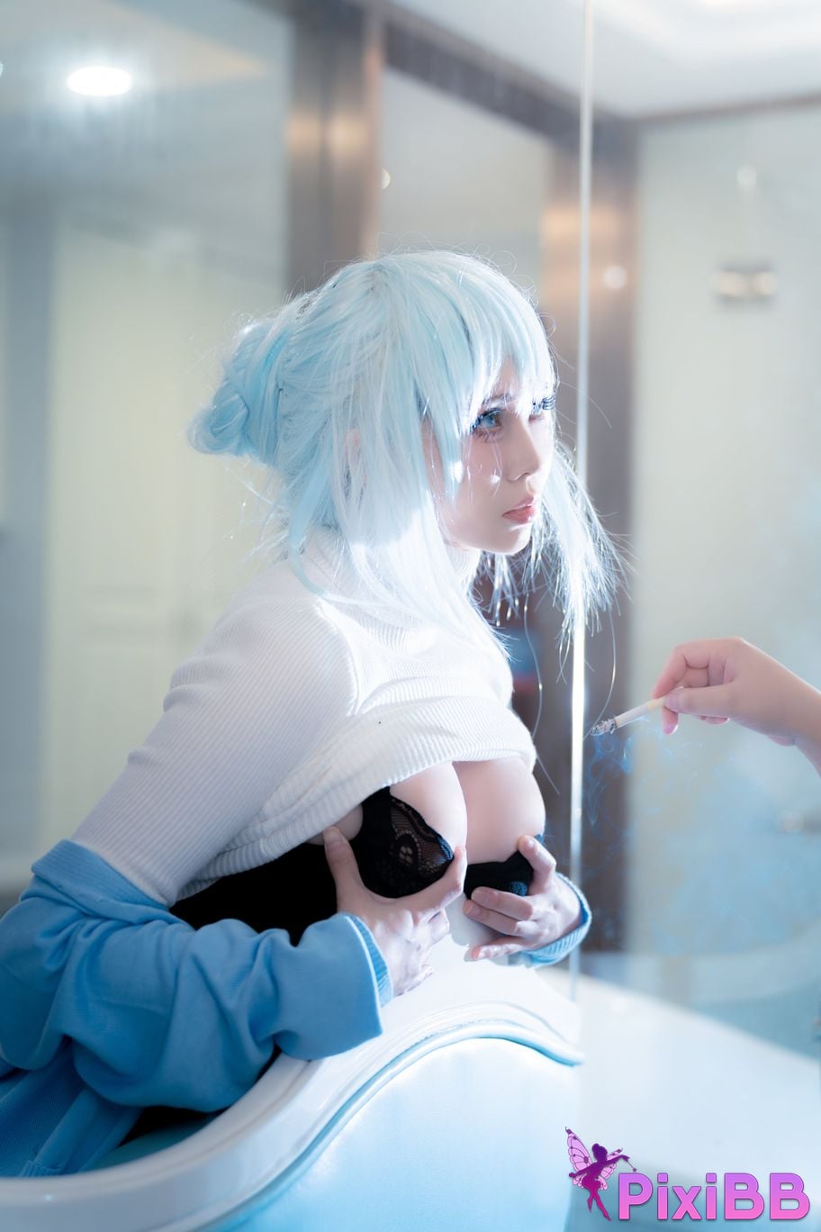 Cosplayer Pear Uesugi snow girl PixiBB.COM 024