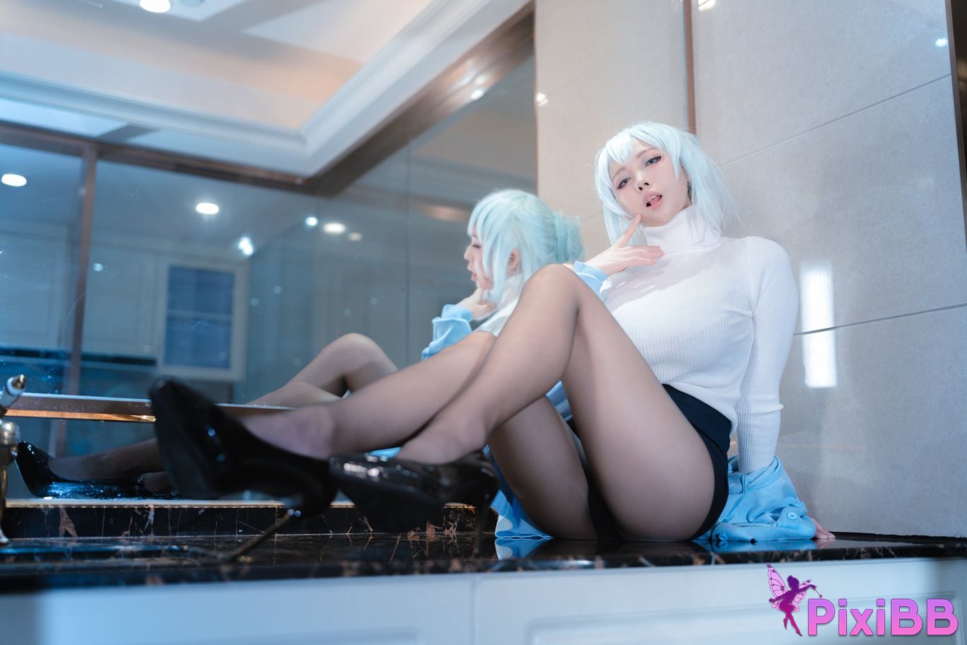 Cosplayer Pear Uesugi snow girl PixiBB.COM 034