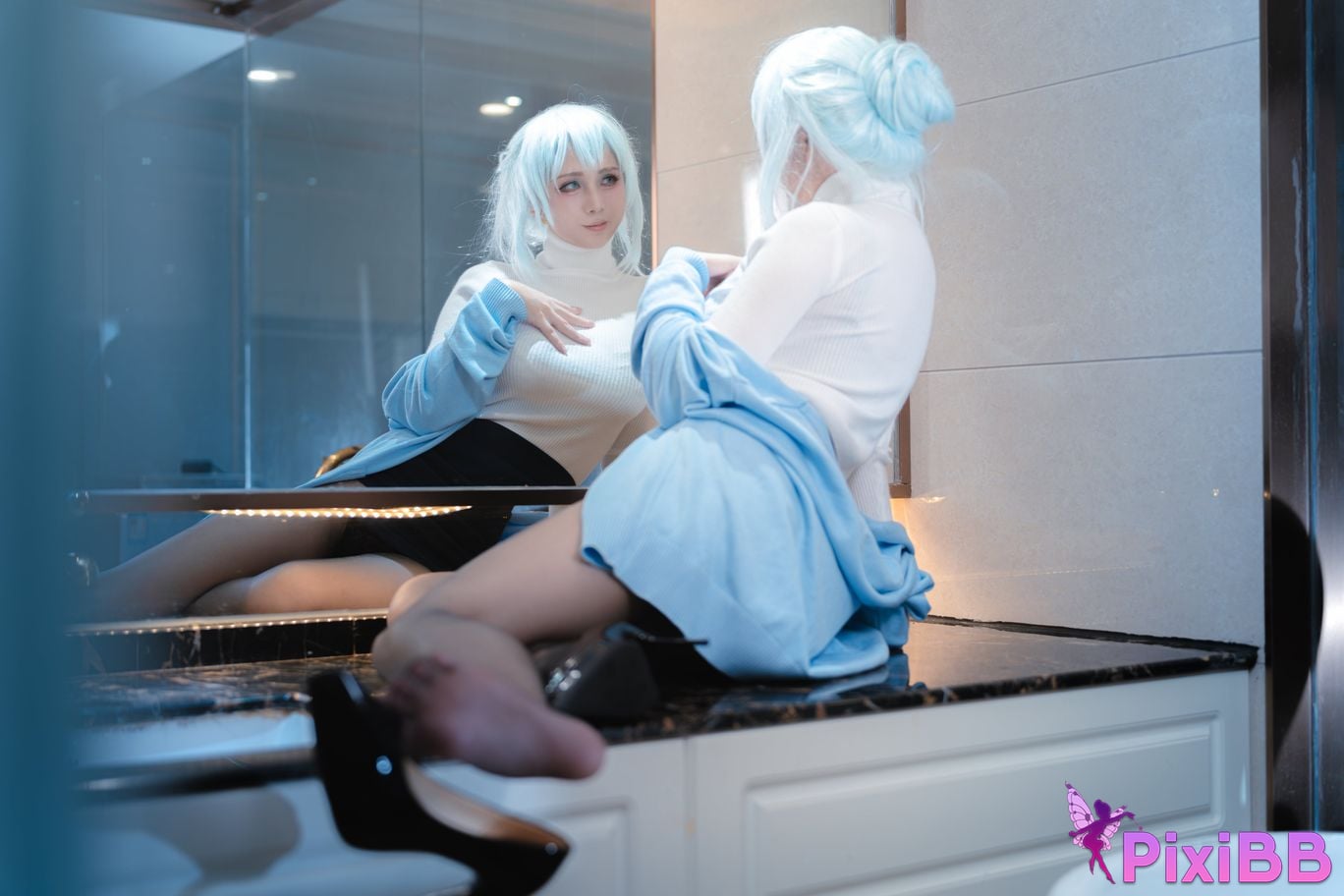 Cosplayer Pear Uesugi snow girl PixiBB.COM 036