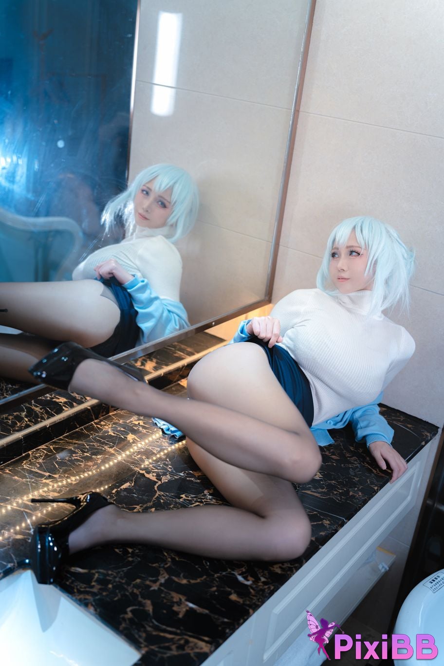 Cosplayer Pear Uesugi snow girl PixiBB.COM 037