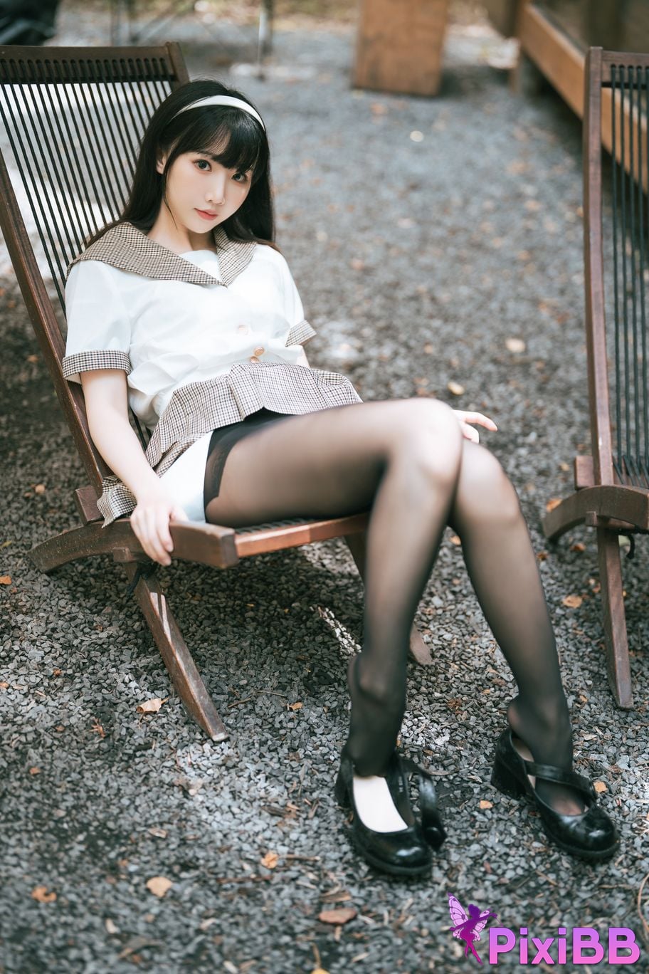 Cosplayer Noodle Fairy black silk camping JK PixiBB.COM 001