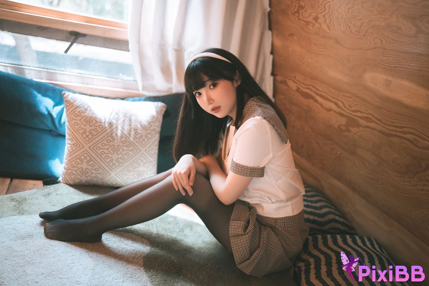 Cosplayer Noodle Fairy black silk camping JK PixiBB.COM 005