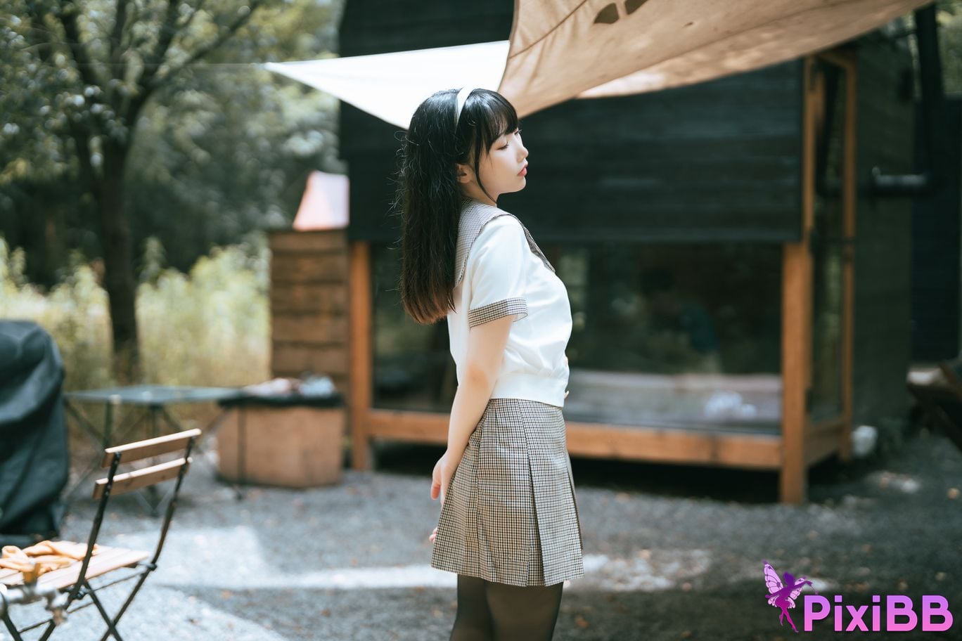 Cosplayer Noodle Fairy black silk camping JK PixiBB.COM 022