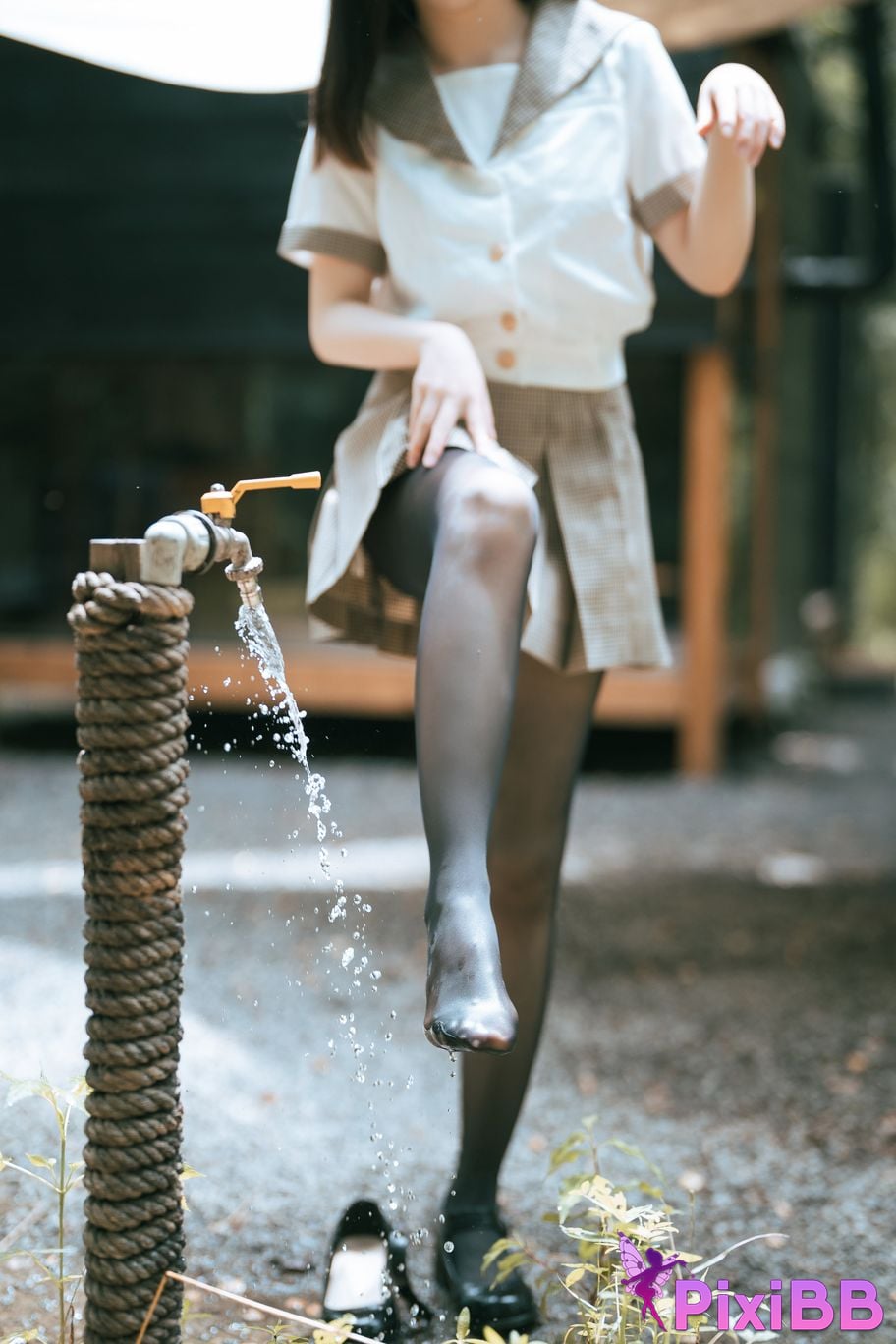 Cosplayer Noodle Fairy black silk camping JK PixiBB.COM 035