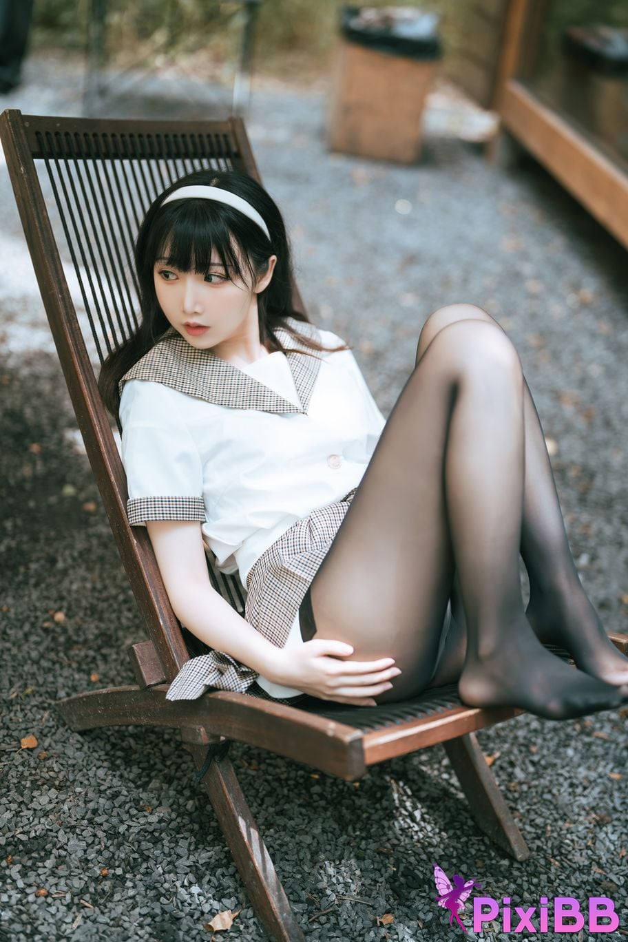 Cosplayer Noodle Fairy black silk camping JK PixiBB.COM 037