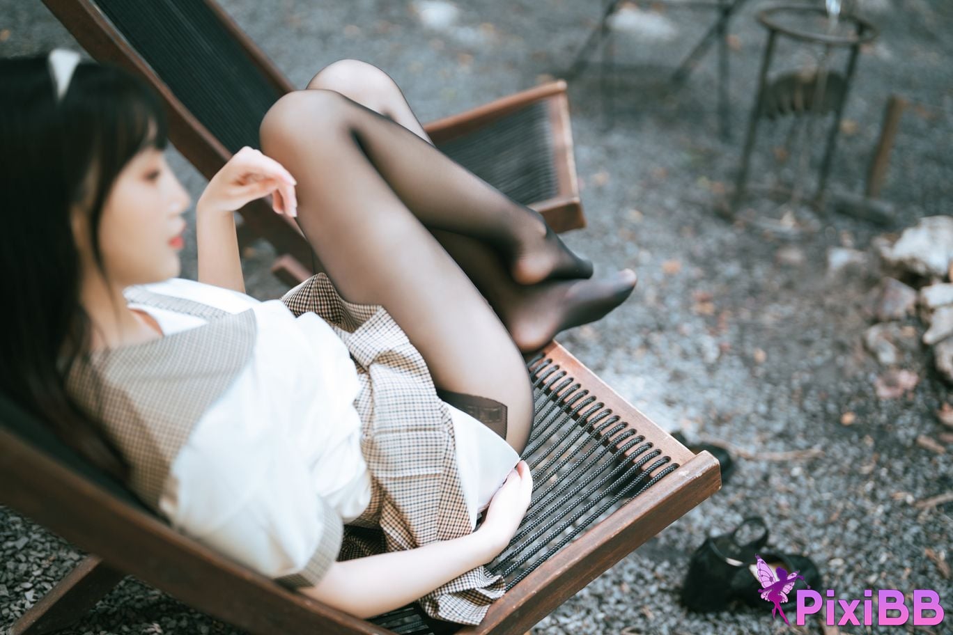 Cosplayer Noodle Fairy black silk camping JK PixiBB.COM 039