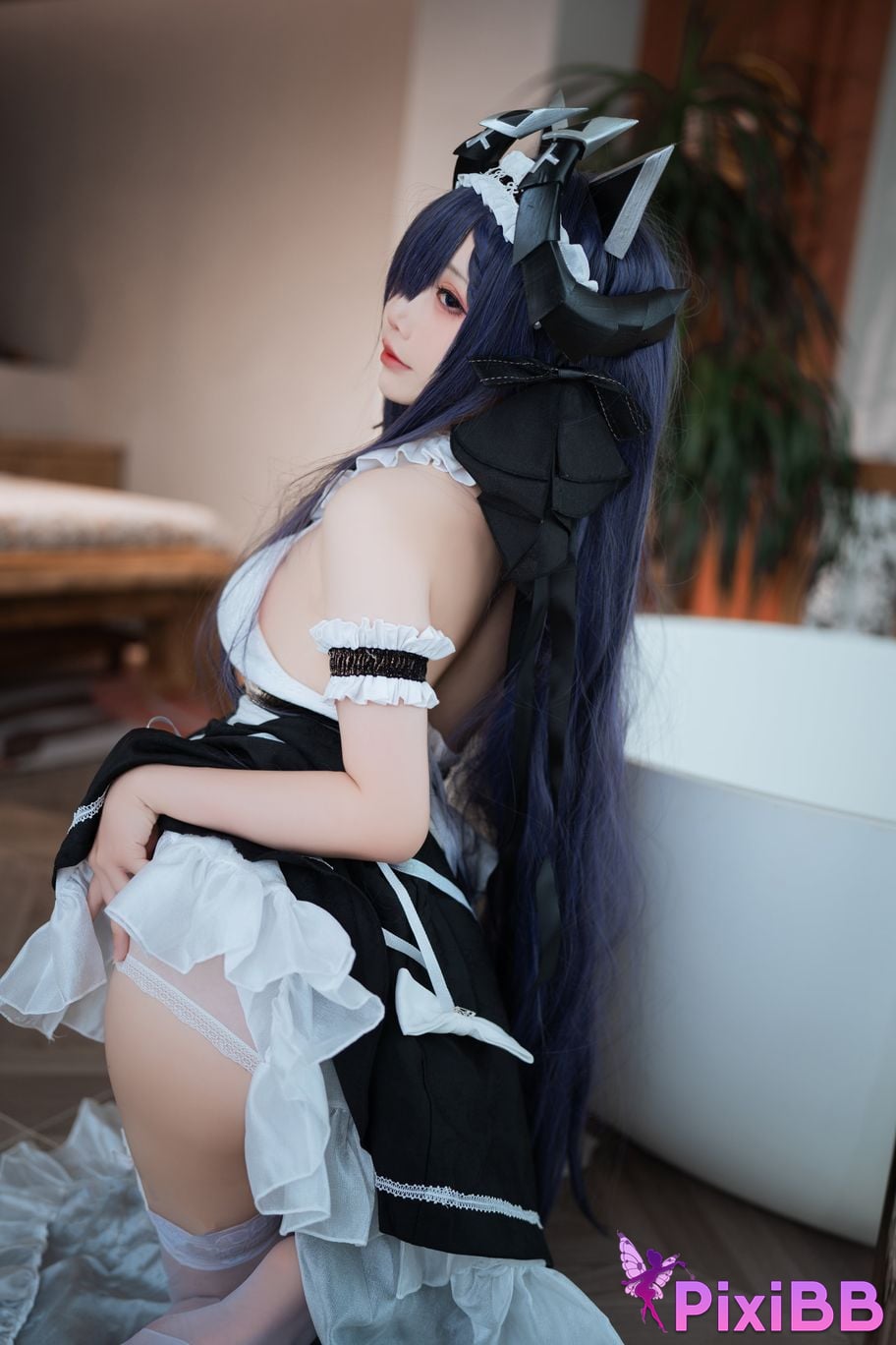 Cosplay Bread Fairy Azur Blue Route August Maid PixiBB.COM 036