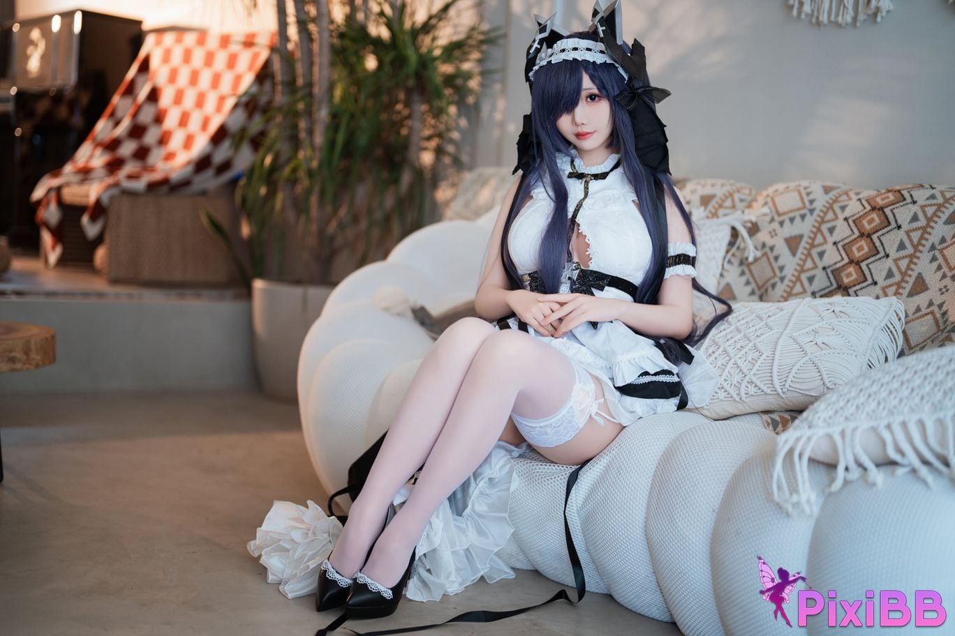 Cosplay Bread Fairy Azur Blue Route August Maid PixiBB.COM 040