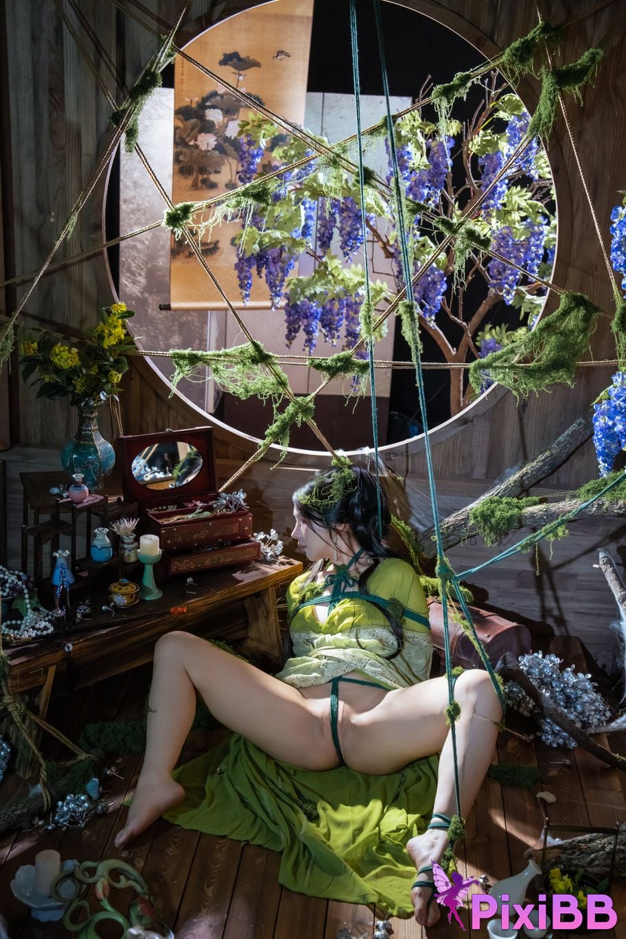 Cosplayer Yunxixi Yunx1x1 Milk peach moss bound PixiBB.COM 016