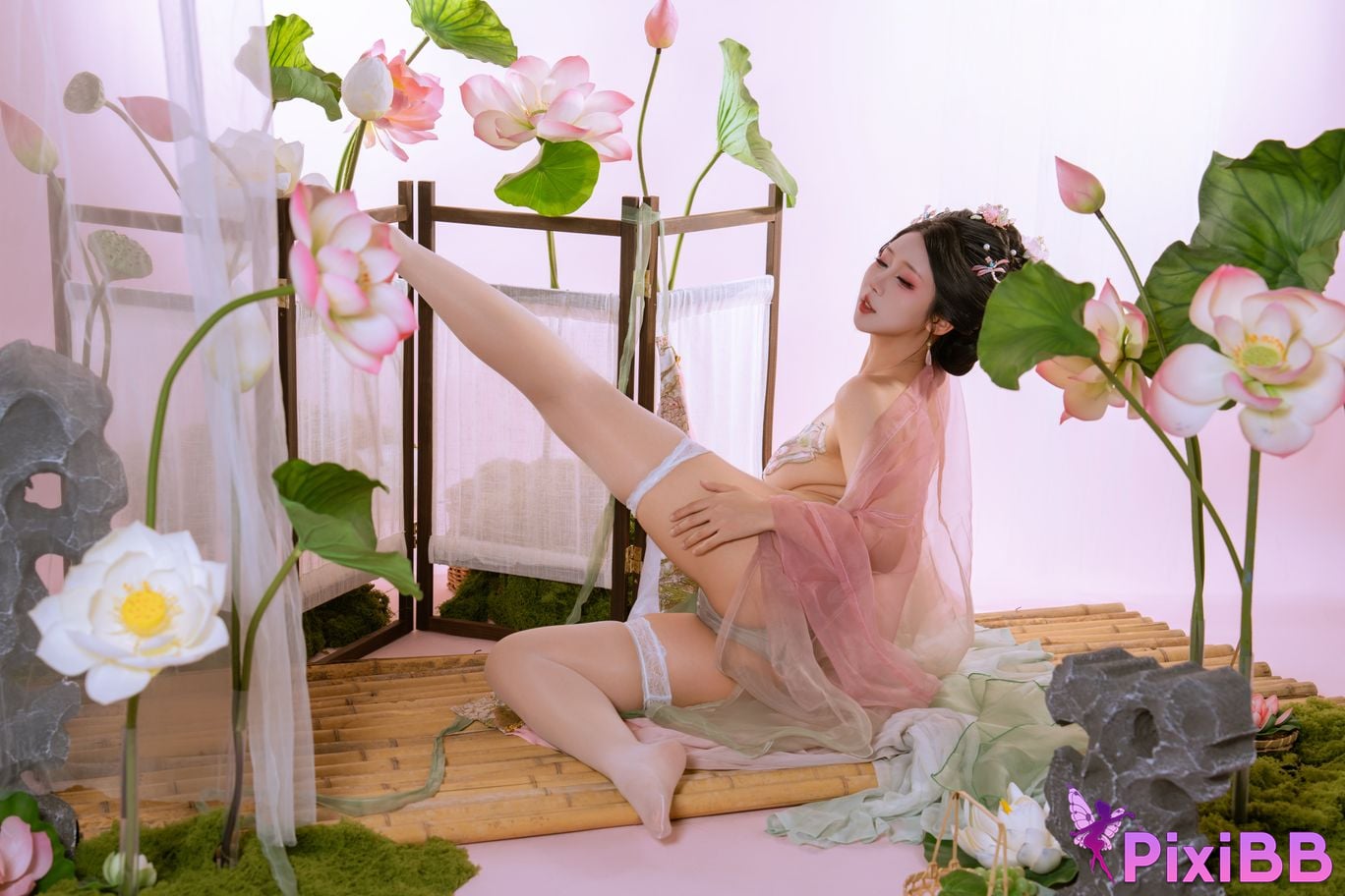 Cosplay Yunxixi Yunx1x1 Milk Peach Cailian PixiBB.COM 026