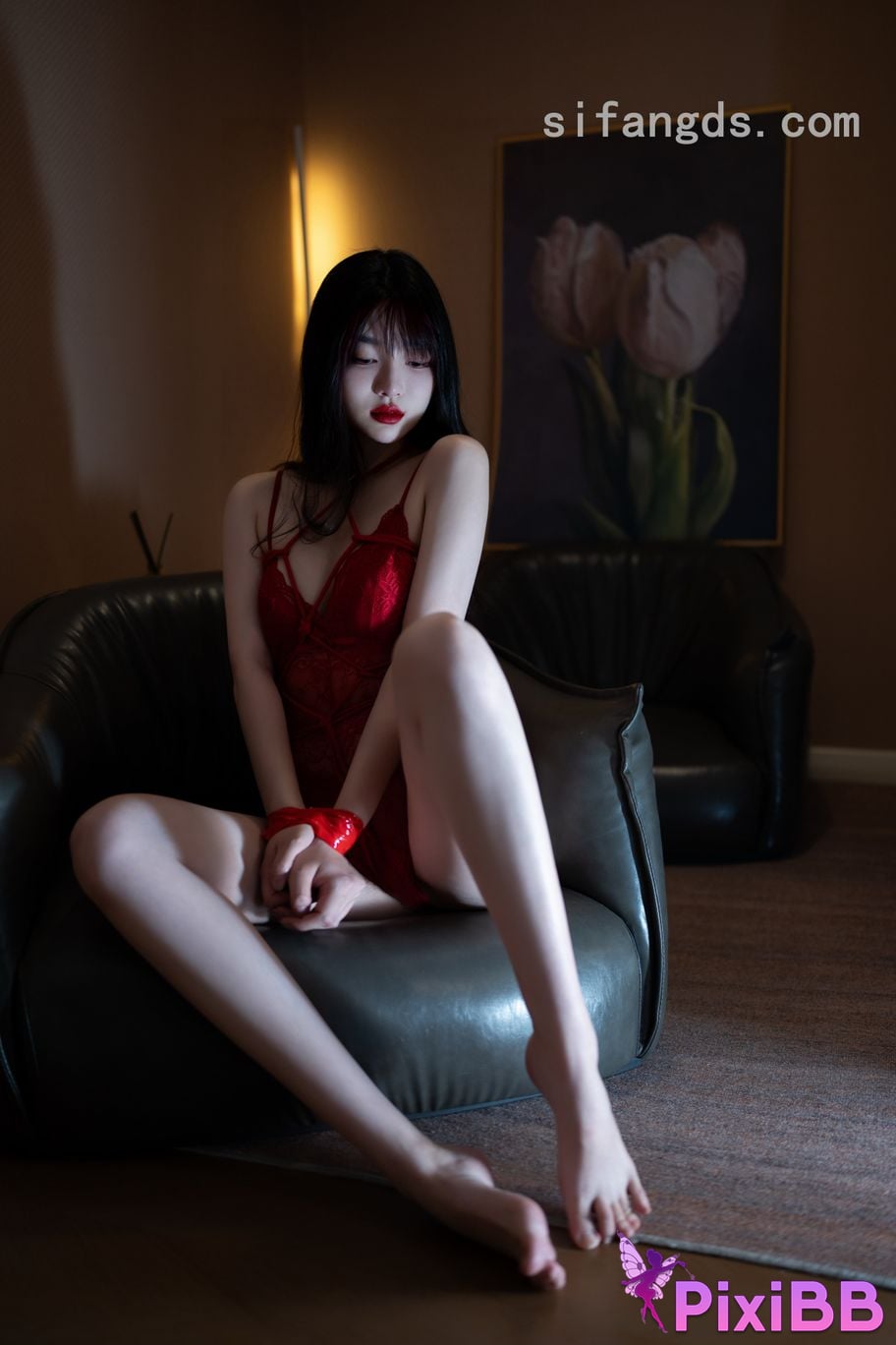 XR Uncensored white dew lulu R18 XIUREN model The best goddess red bondage PixiBB.COM 017