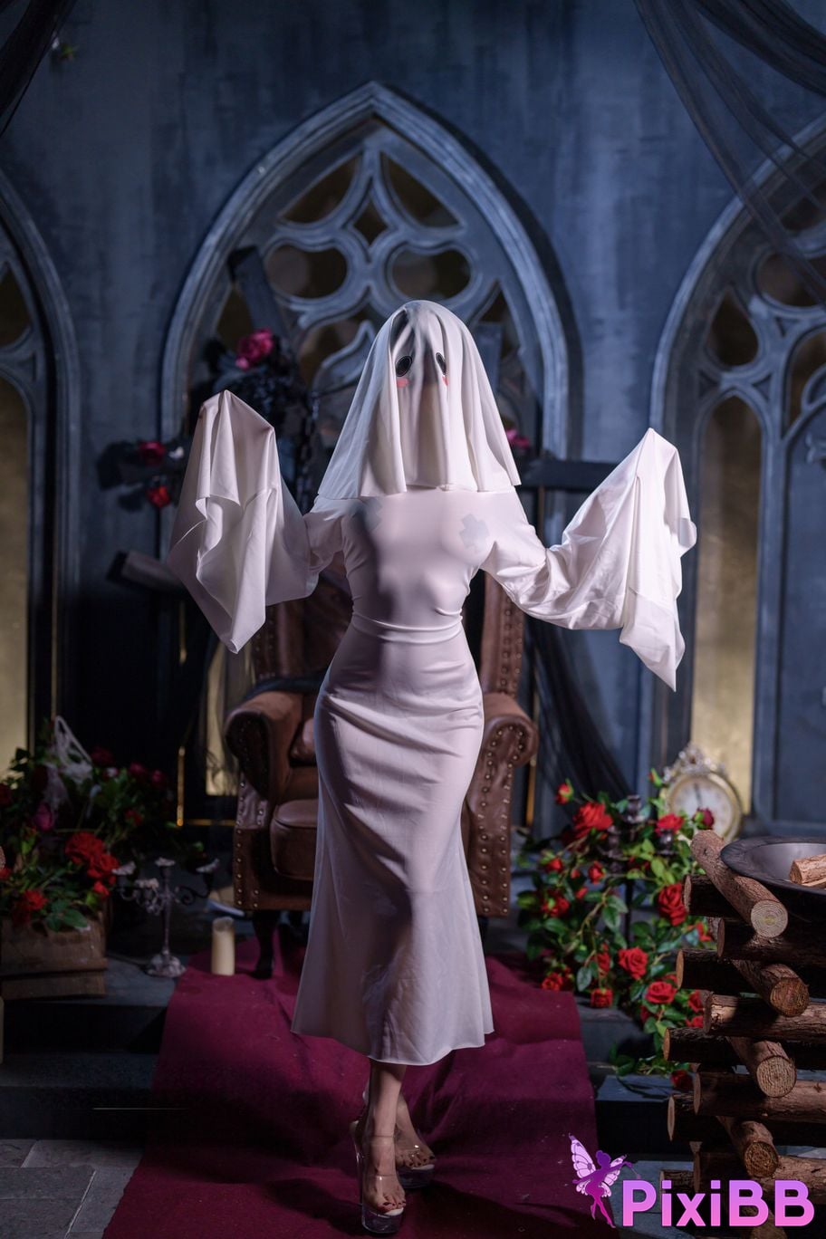 Cosplayer honey cat fur ghost girl PixiBB.COM 045