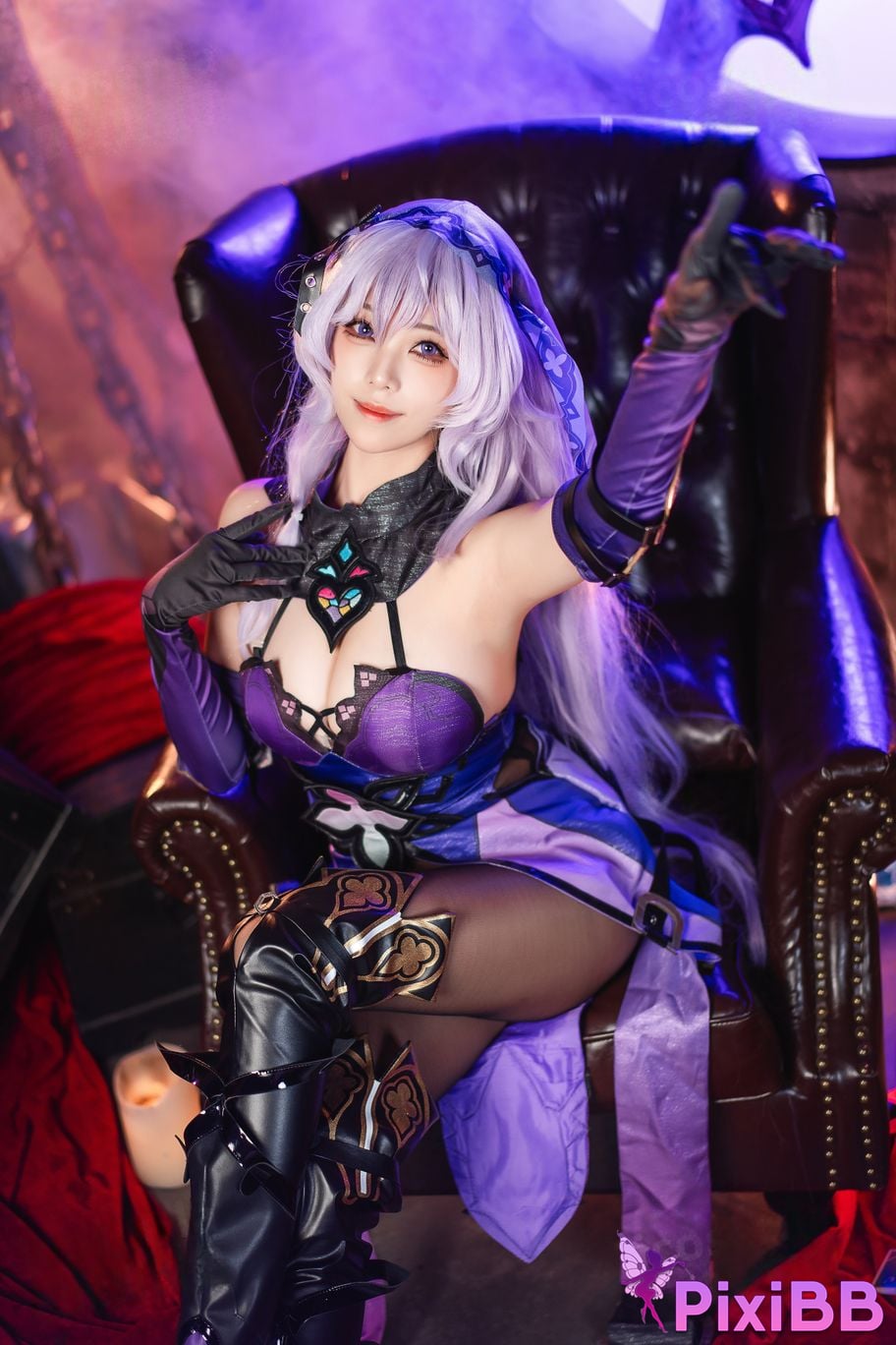 Cosplay Honey Cat Fur Black Swan PixiBB.COM 002