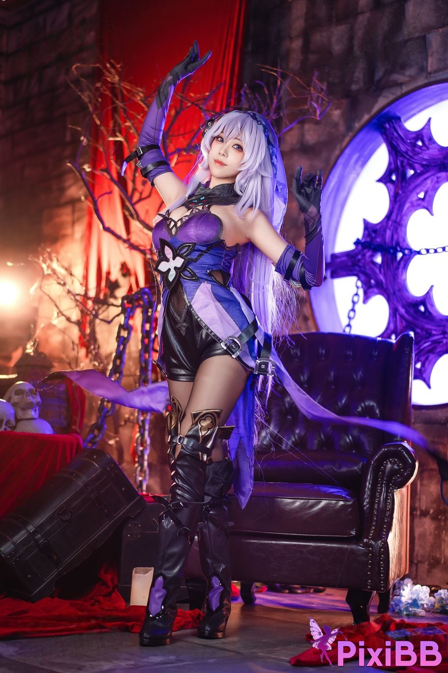 Cosplay Honey Cat Fur Black Swan PixiBB.COM 003