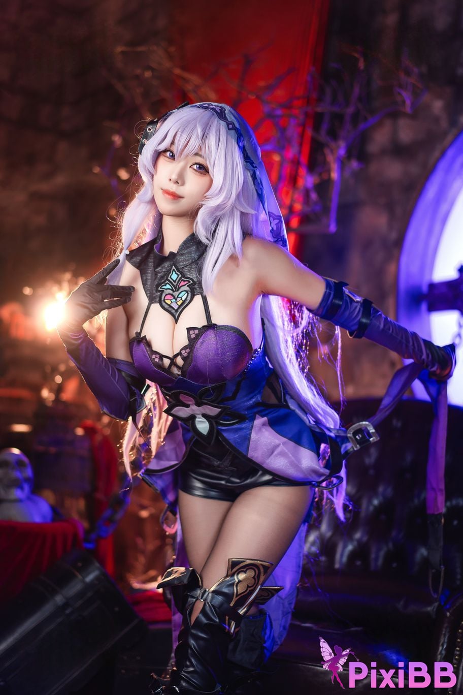 Cosplay Honey Cat Fur Black Swan PixiBB.COM 006