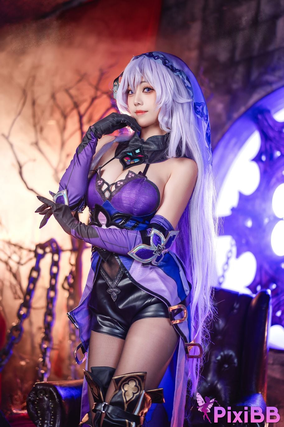 Cosplay Honey Cat Fur Black Swan PixiBB.COM 008