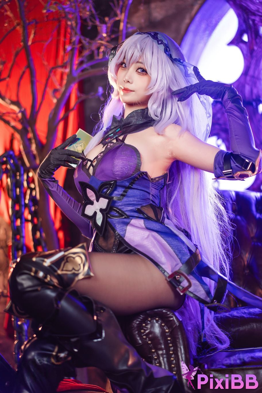 Cosplay Honey Cat Fur Black Swan PixiBB.COM 015