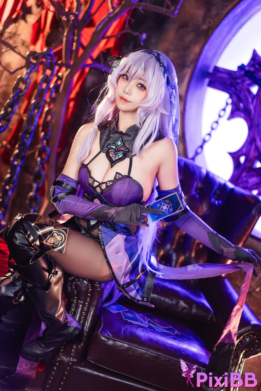 Cosplay Honey Cat Fur Black Swan PixiBB.COM 016