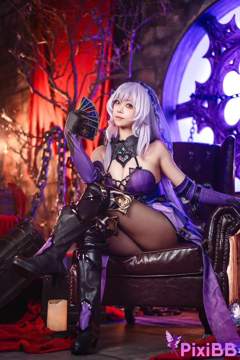 Cosplay Honey Cat Fur Black Swan PixiBB.COM 056