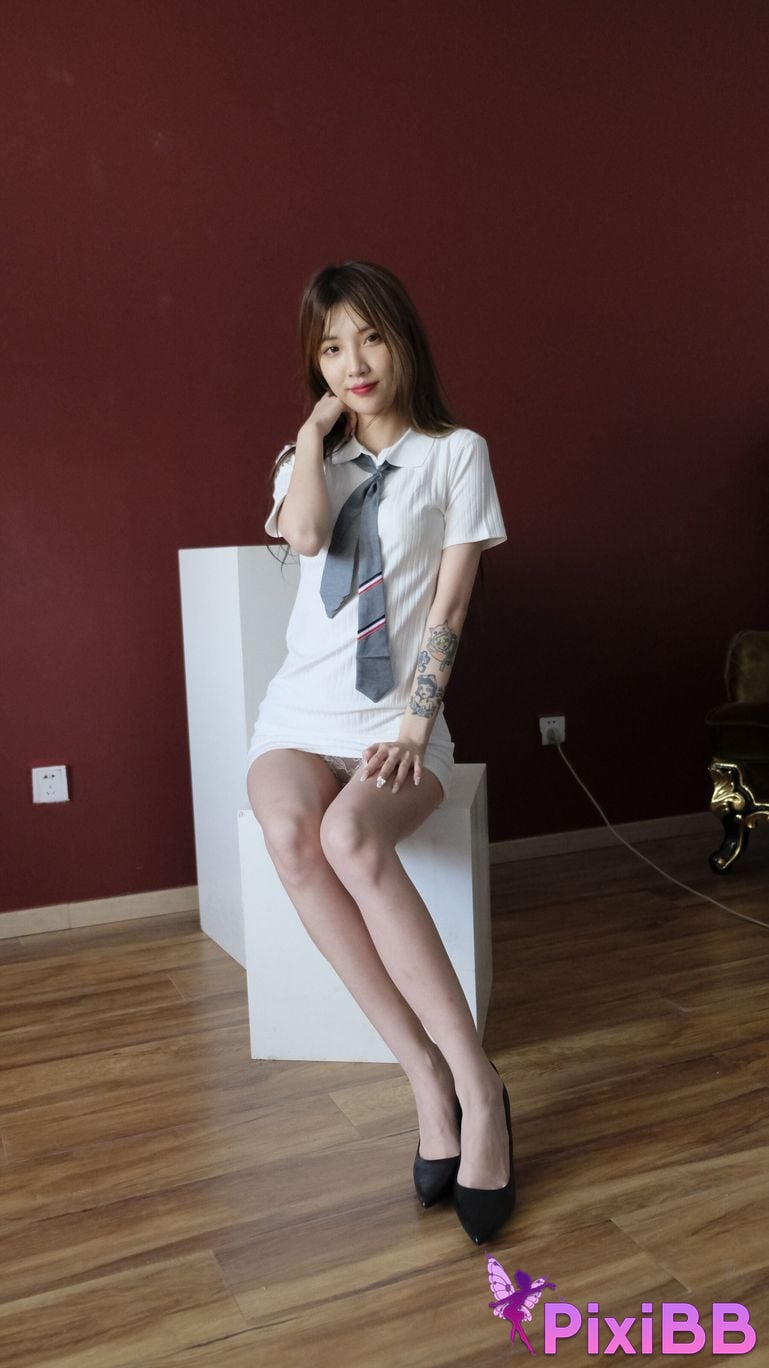 Private Photoshoot Bai Xue Jia Fei Cool black stockings goddess Full scale private photography of the human body PixiBB.COM 014