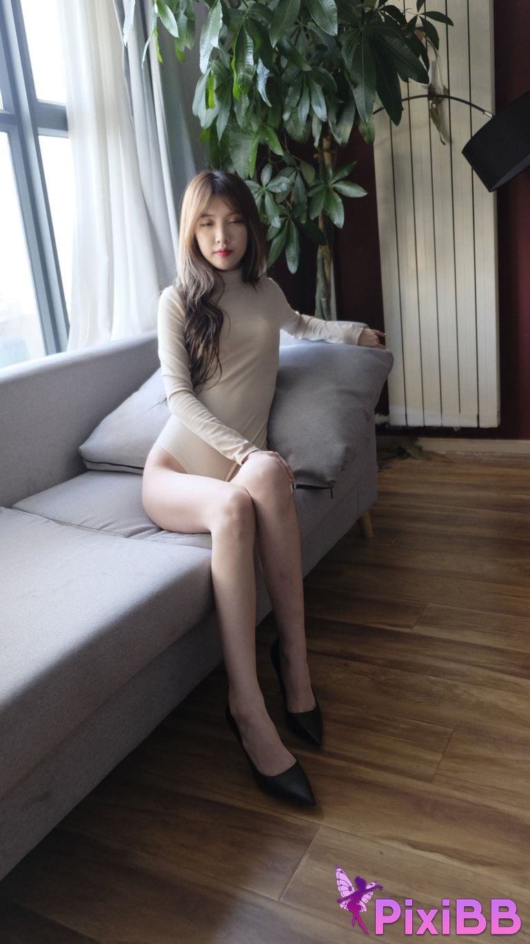 Private Photoshoot Bai Xue Jia Fei Cool black stockings goddess Full scale private photography of the human body PixiBB.COM 036