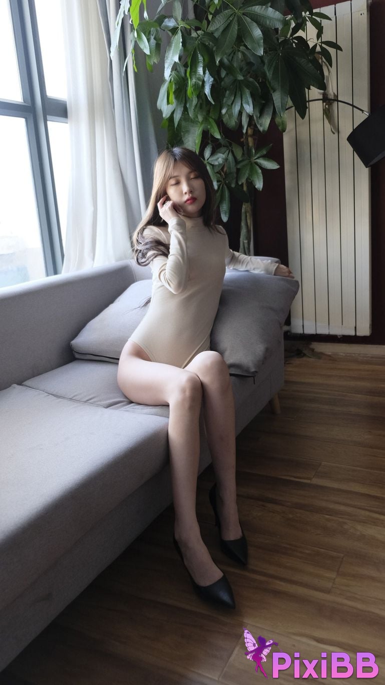 Private Photoshoot Bai Xue Jia Fei Cool black stockings goddess Full scale private photography of the human body PixiBB.COM 040
