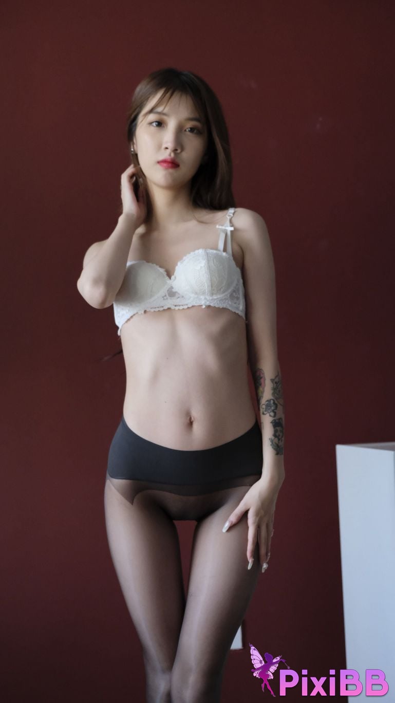 Private Photoshoot Bai Xue Jia Fei Cool black stockings goddess Full scale private photography of the human body PixiBB.COM 203