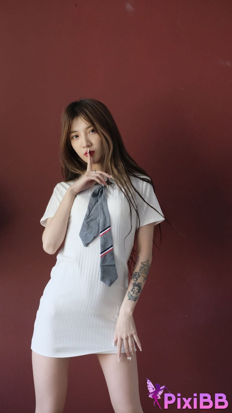 Private Photoshoot Bai Xue Jia Fei Cool black stockings goddess Full scale private photography of the human body PixiBB.COM 468