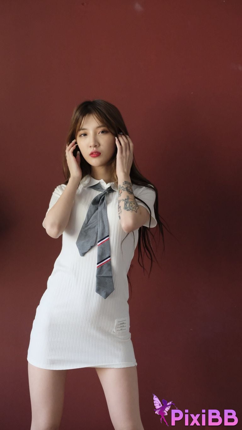 Private Photoshoot Bai Xue Jia Fei Cool black stockings goddess Full scale private photography of the human body PixiBB.COM 479