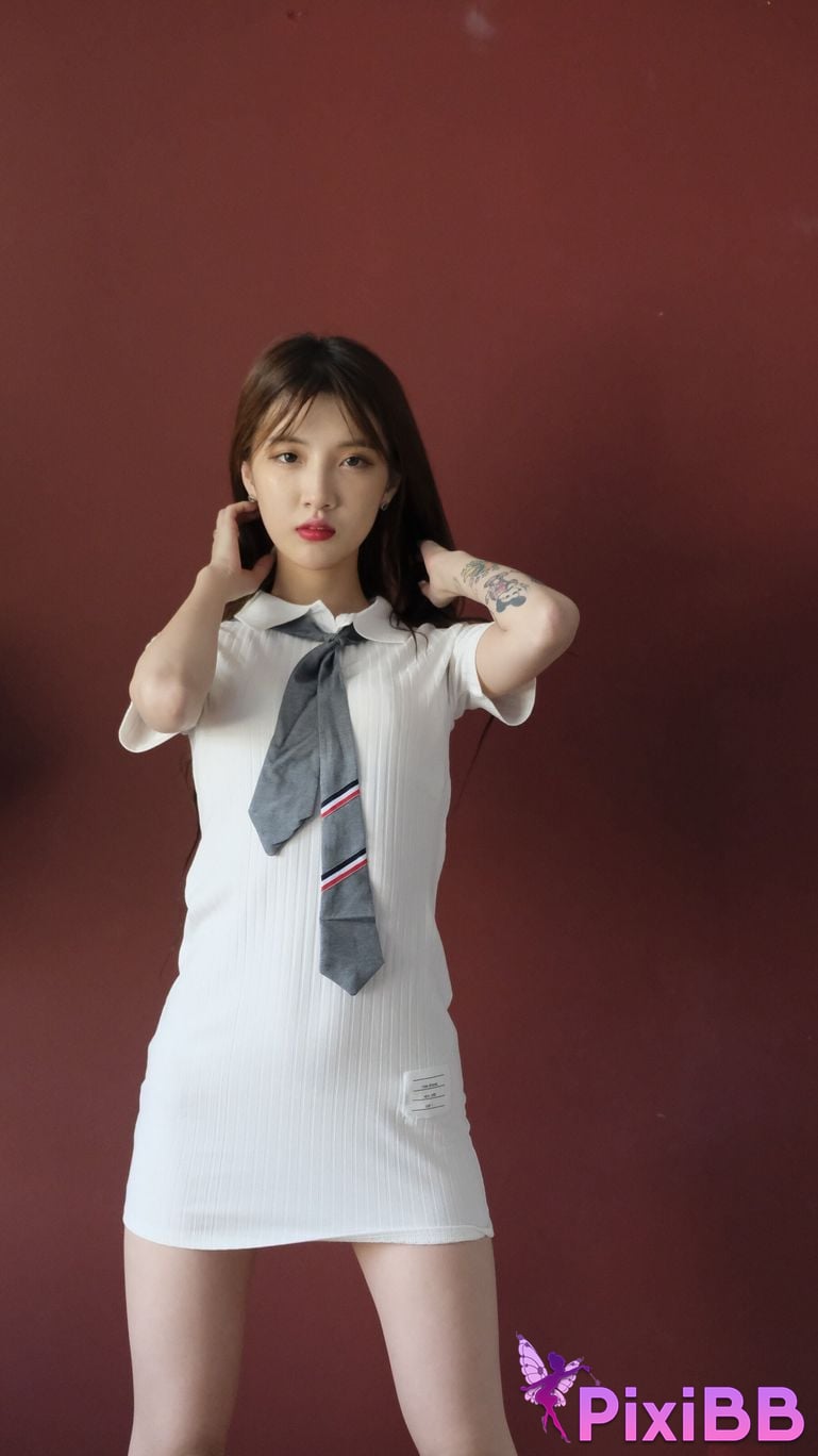 Private Photoshoot Bai Xue Jia Fei Cool black stockings goddess Full scale private photography of the human body PixiBB.COM 490