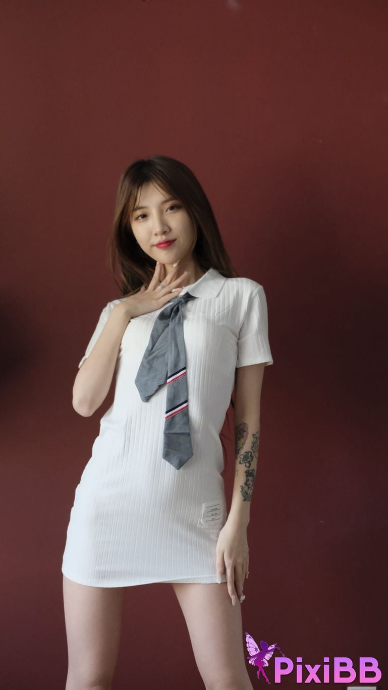 Private Photoshoot Bai Xue Jia Fei Cool black stockings goddess Full scale private photography of the human body PixiBB.COM 523