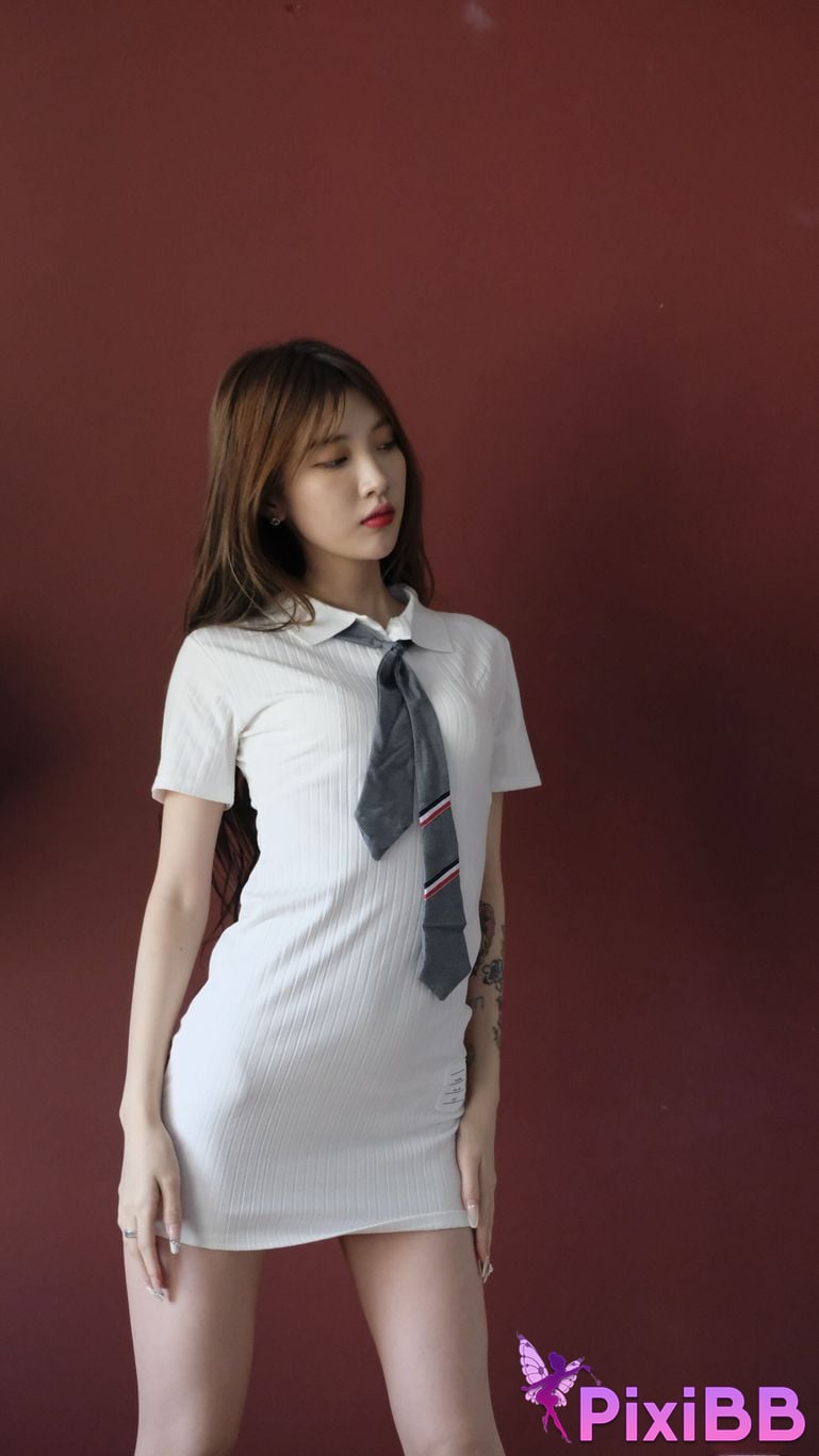 Private Photoshoot Bai Xue Jia Fei Cool black stockings goddess Full scale private photography of the human body PixiBB.COM 545