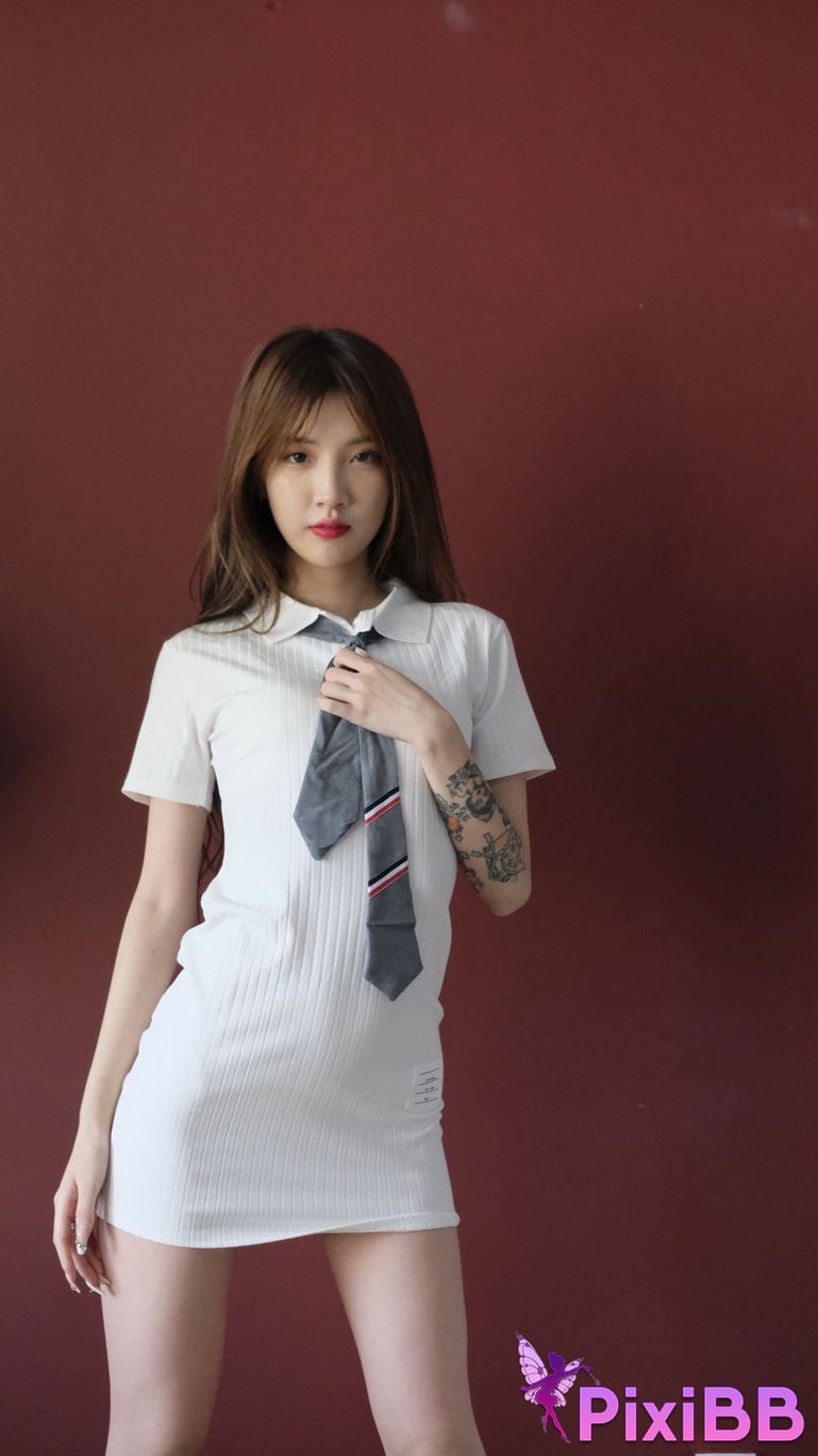 Private Photoshoot Bai Xue Jia Fei Cool black stockings goddess Full scale private photography of the human body PixiBB.COM 568