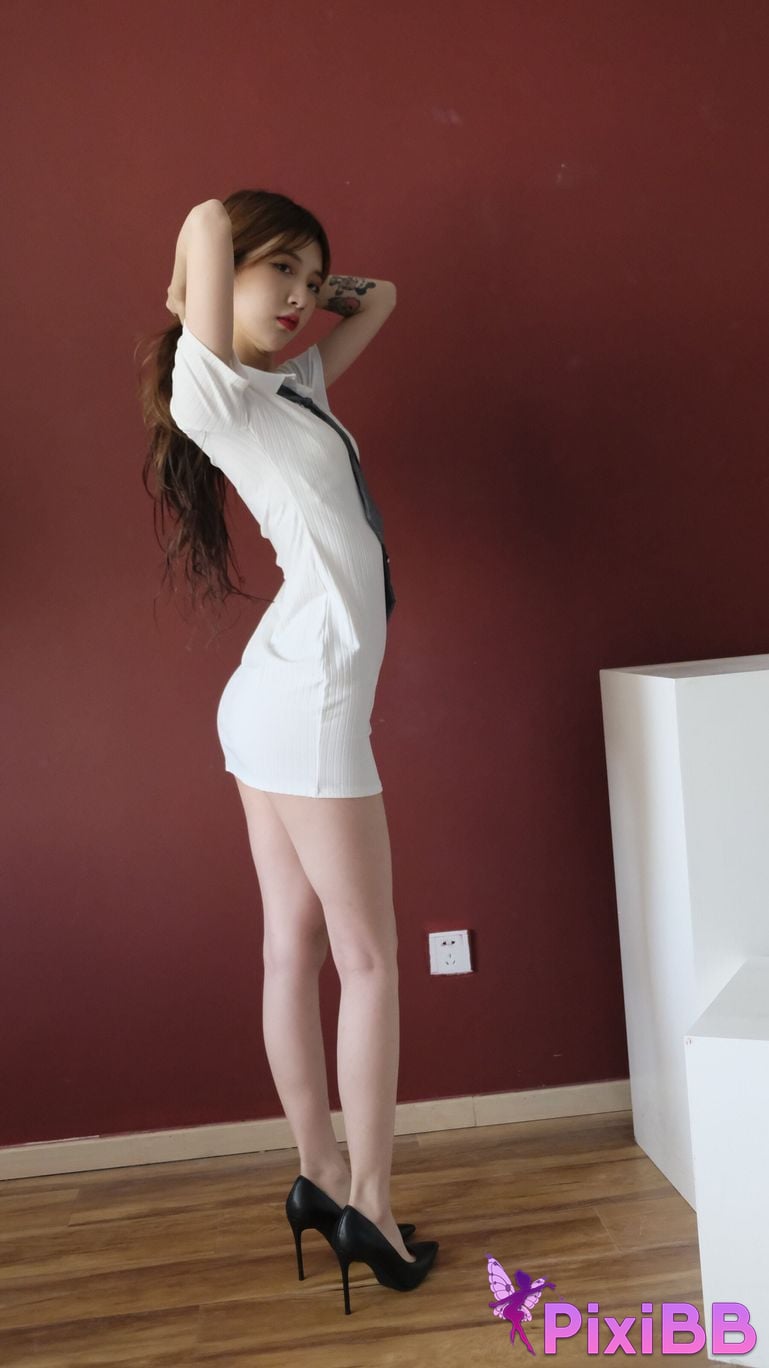 Private Photoshoot Bai Xue Jia Fei Cool black stockings goddess Full scale private photography of the human body PixiBB.COM 579