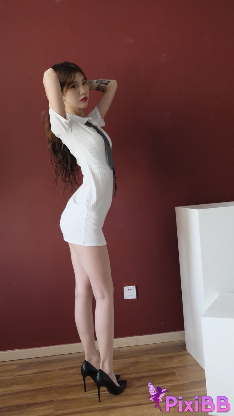 Private Photoshoot Bai Xue Jia Fei Cool black stockings goddess Full scale private photography of the human body PixiBB.COM 581