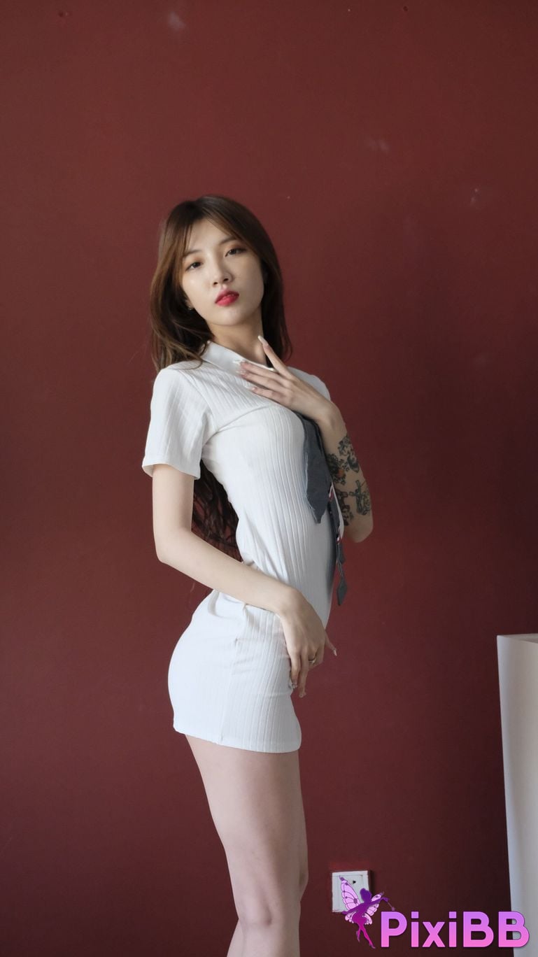 Private Photoshoot Bai Xue Jia Fei Cool black stockings goddess Full scale private photography of the human body PixiBB.COM 589