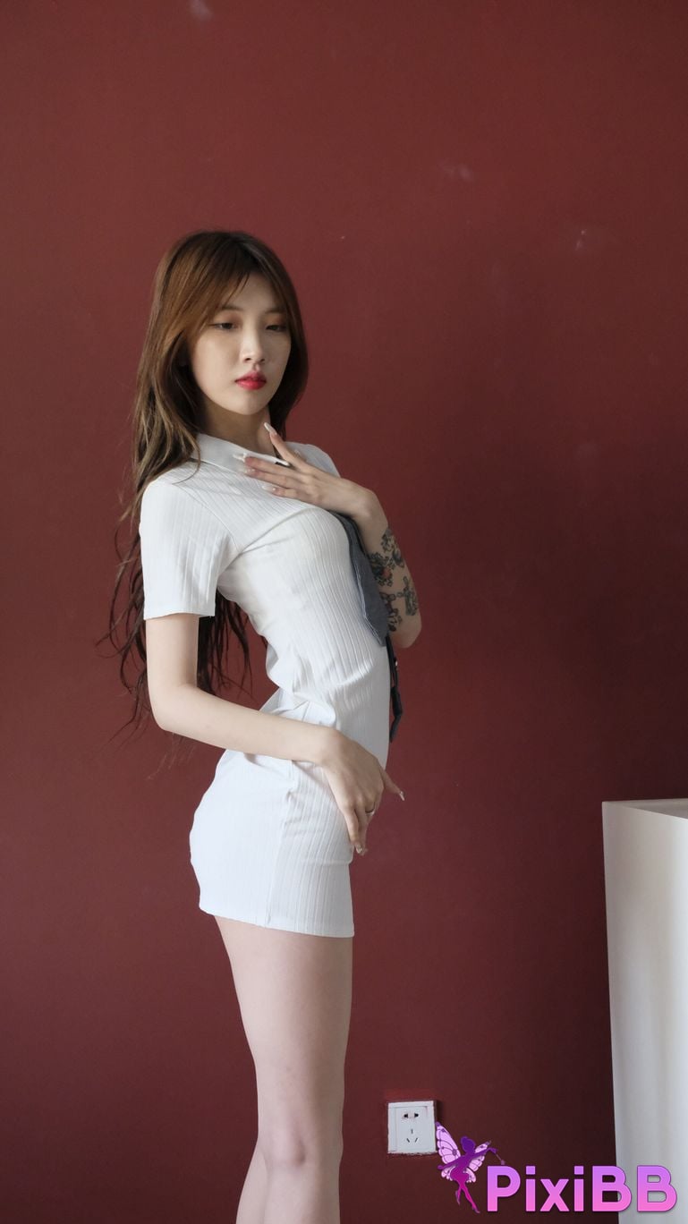 Private Photoshoot Bai Xue Jia Fei Cool black stockings goddess Full scale private photography of the human body PixiBB.COM 592