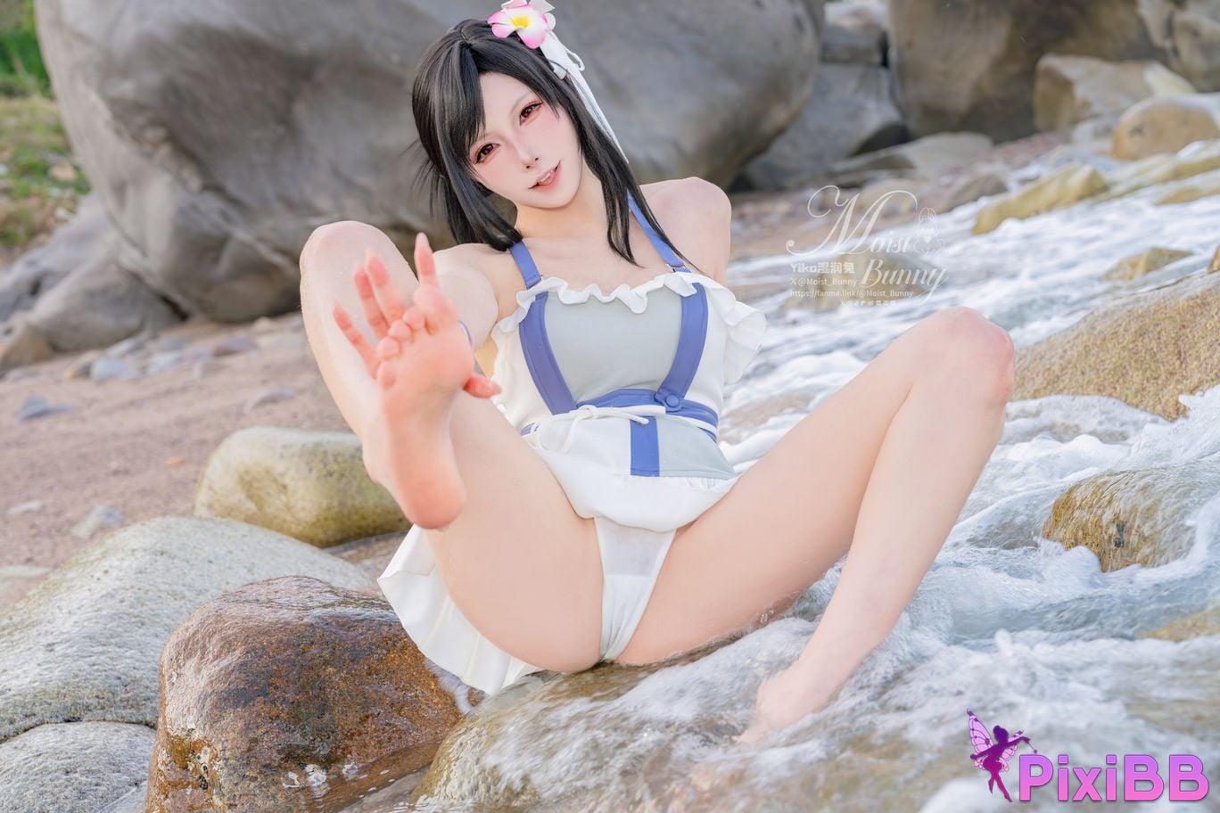 Cosplayer Sticky Dumpling Rabbit 2025 Swimwear limited edition seaside holiday Tifa PixiBB.COM 030