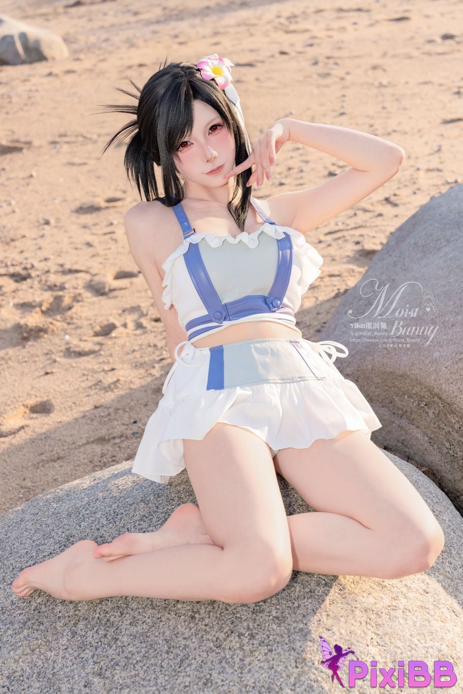 Cosplayer Sticky Dumpling Rabbit 2025 Swimwear limited edition seaside holiday Tifa PixiBB.COM 037