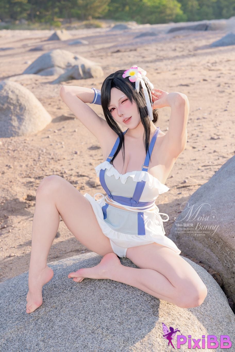 Cosplayer Sticky Dumpling Rabbit 2025 Swimwear limited edition seaside holiday Tifa PixiBB.COM 048