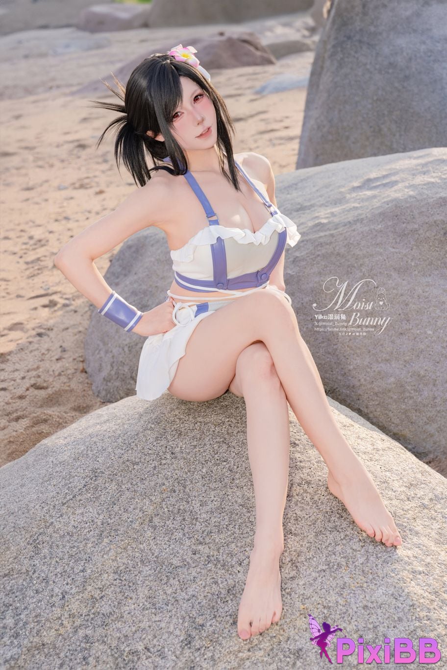 Cosplayer Sticky Dumpling Rabbit 2025 Swimwear limited edition seaside holiday Tifa PixiBB.COM 054