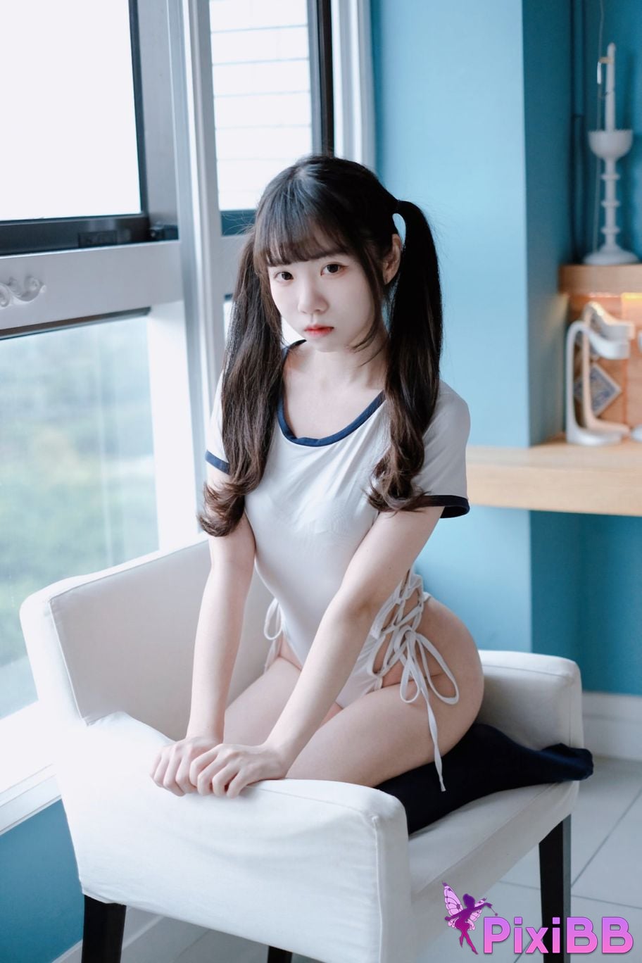 Cosplayer Cocoa Little White Rabbit Schoolgirl in gym uniform PixiBB.COM 012