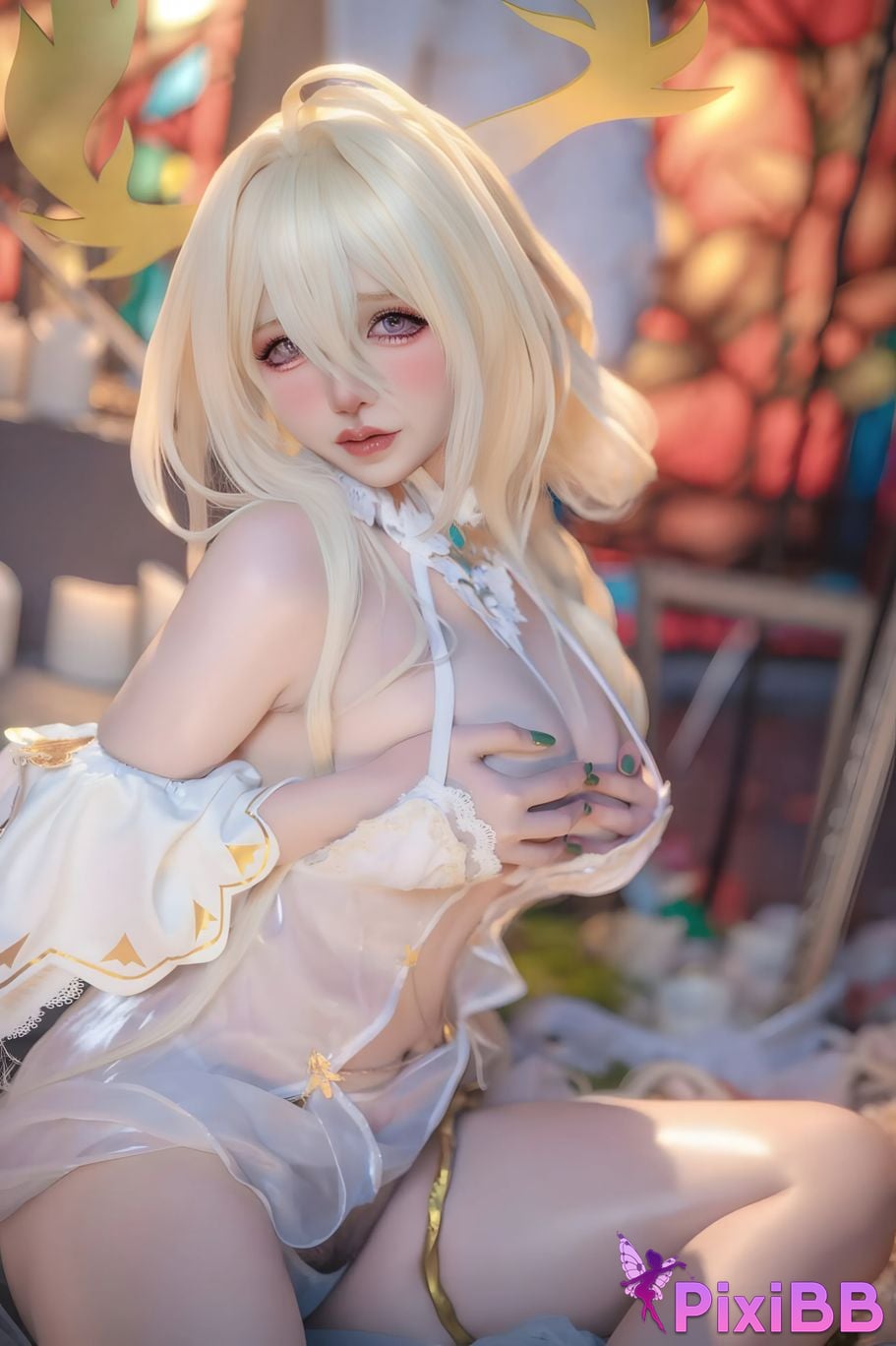 Cosplayer Axun kaOri azur lane golden lion PixiBB.COM 028