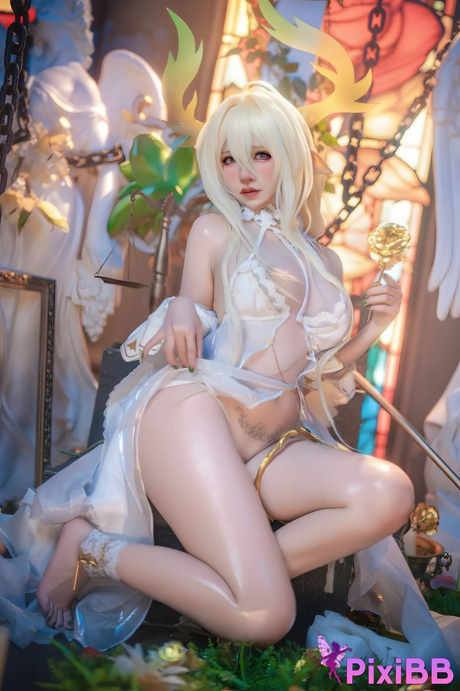 Cosplayer Axun kaOri azur lane golden lion PixiBB.COM 062