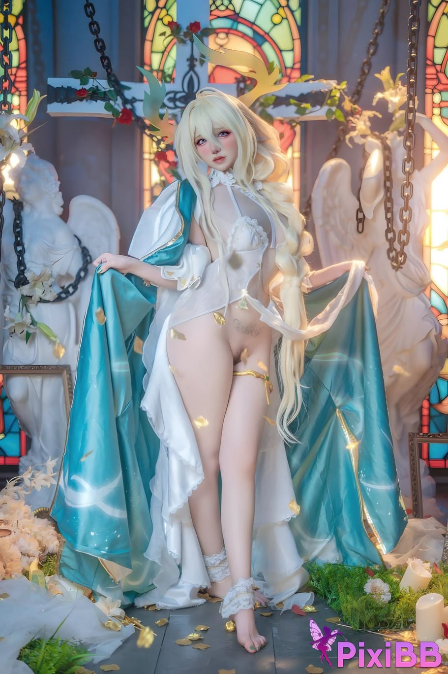 Cosplayer Axun kaOri azur lane golden lion PixiBB.COM 128