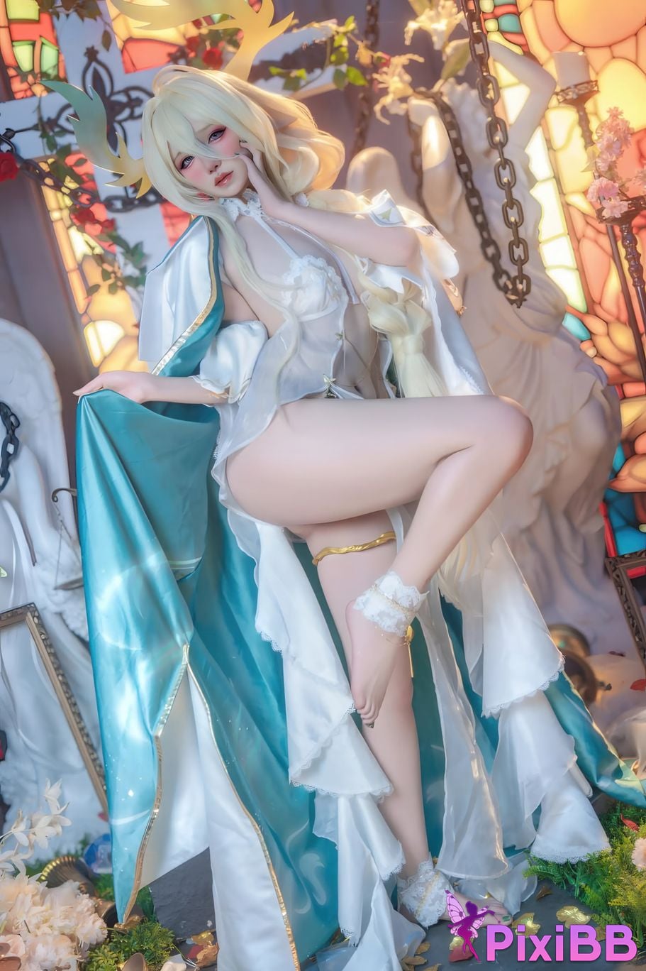 Cosplayer Axun kaOri azur lane golden lion PixiBB.COM 130