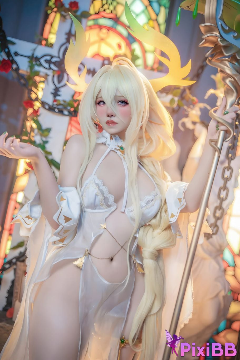 Cosplayer Axun kaOri azur lane golden lion PixiBB.COM 160