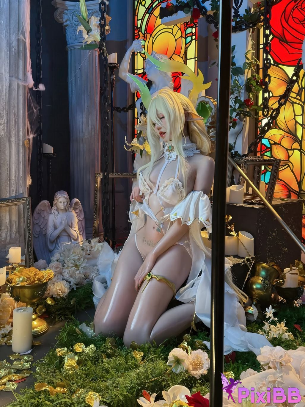 Cosplayer Axun kaOri azur lane golden lion PixiBB.COM 216