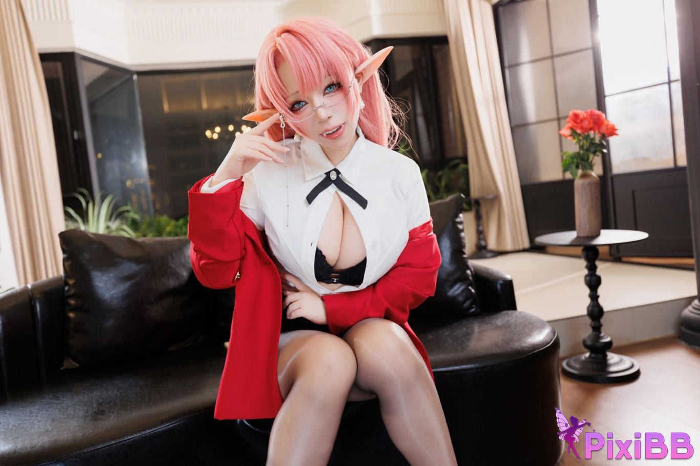 Cosplayer walnut cat Kurumineko azur lane Duke of York PixiBB.COM 047