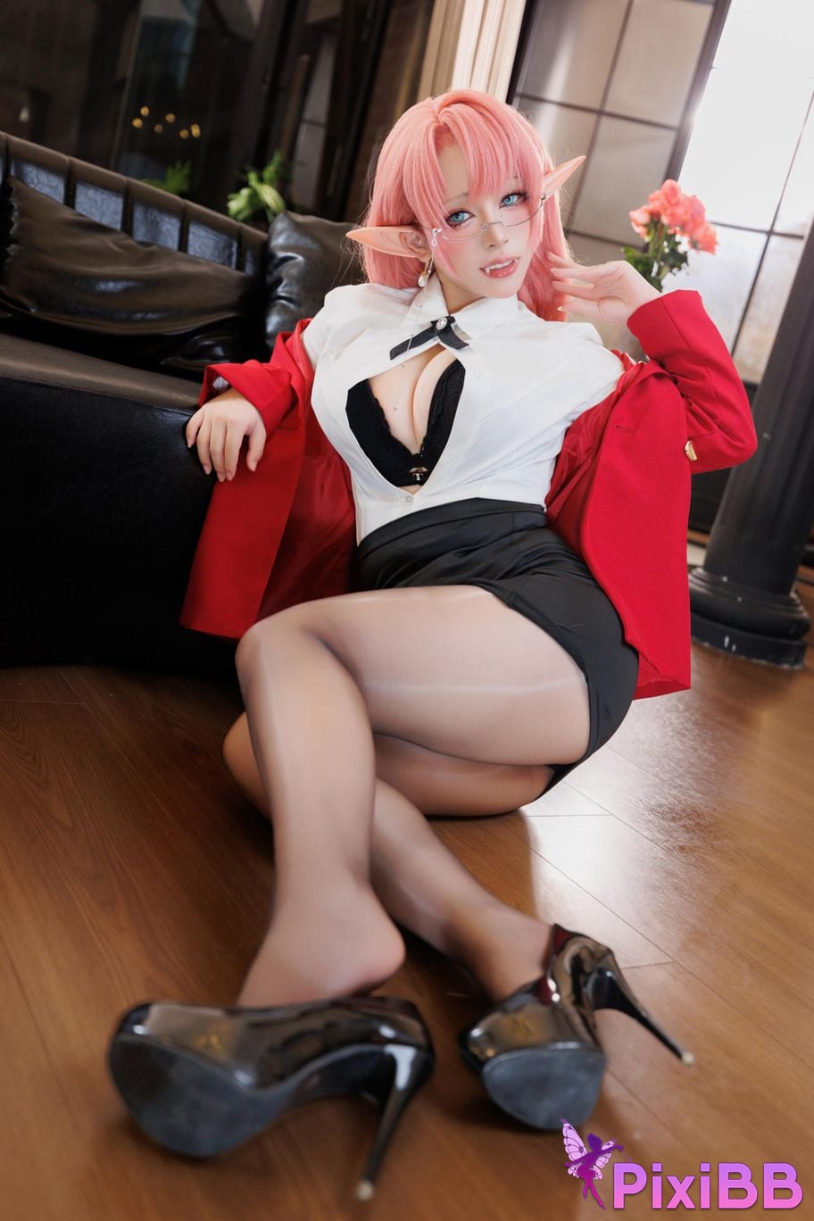 Cosplayer walnut cat Kurumineko azur lane Duke of York PixiBB.COM 095